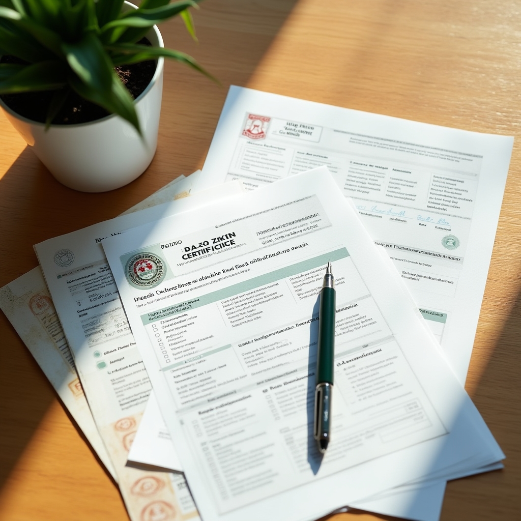 Food safety certification documents and hygiene inspection checklist for vending operators in Poland